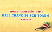 Bài 1 trang 36 SGK Toán 6 tập 1 Cánh Diều